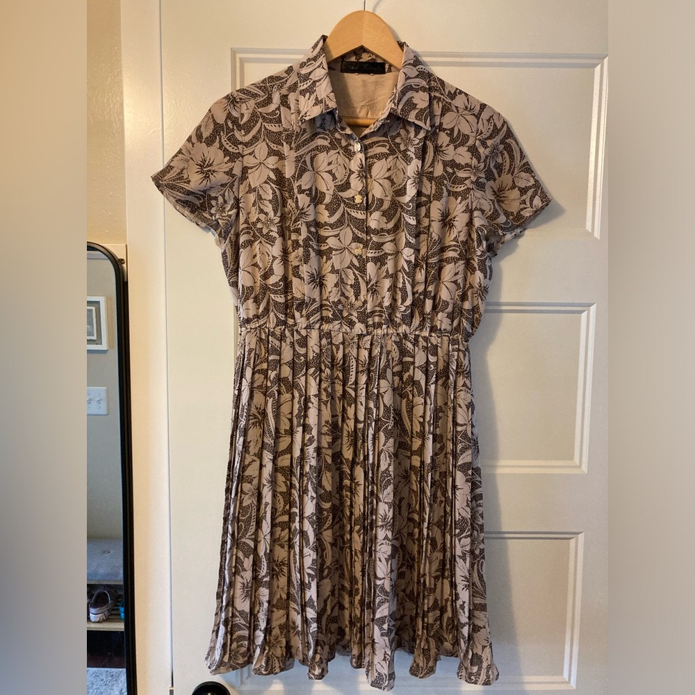 Ark Reworks Lined Button Down Dress - image 1